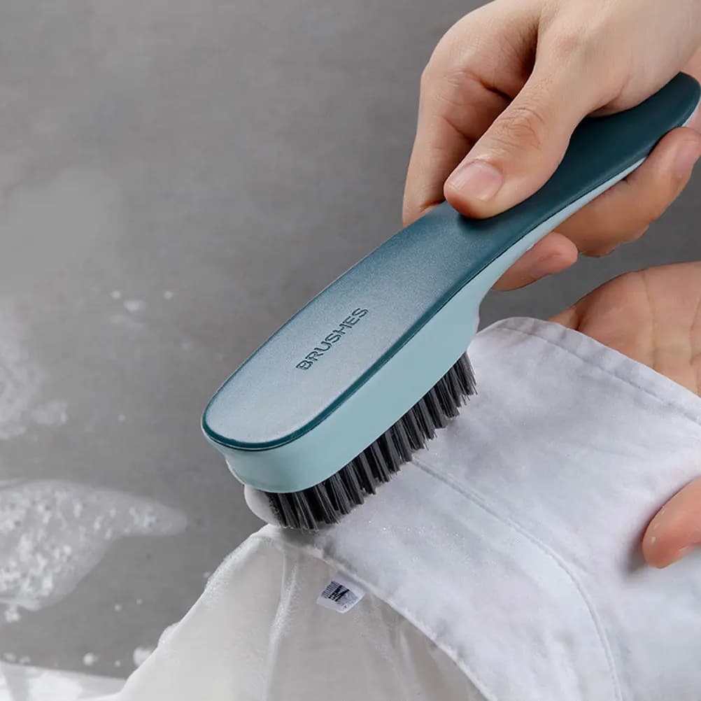 2 spazzole per lavaggio scarpe e vestiti, spazzola per pulizia con setole morbide, leggera e portatile, strumento per la pulizia della casa, della cucina e del bagno