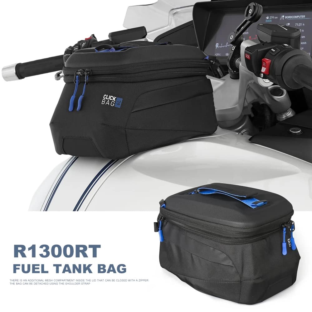 Borse da moto impermeabili 6L a sgancio rapido per BMW R1300RT 2025 2026 - Kit borse serbatoio R1300RT