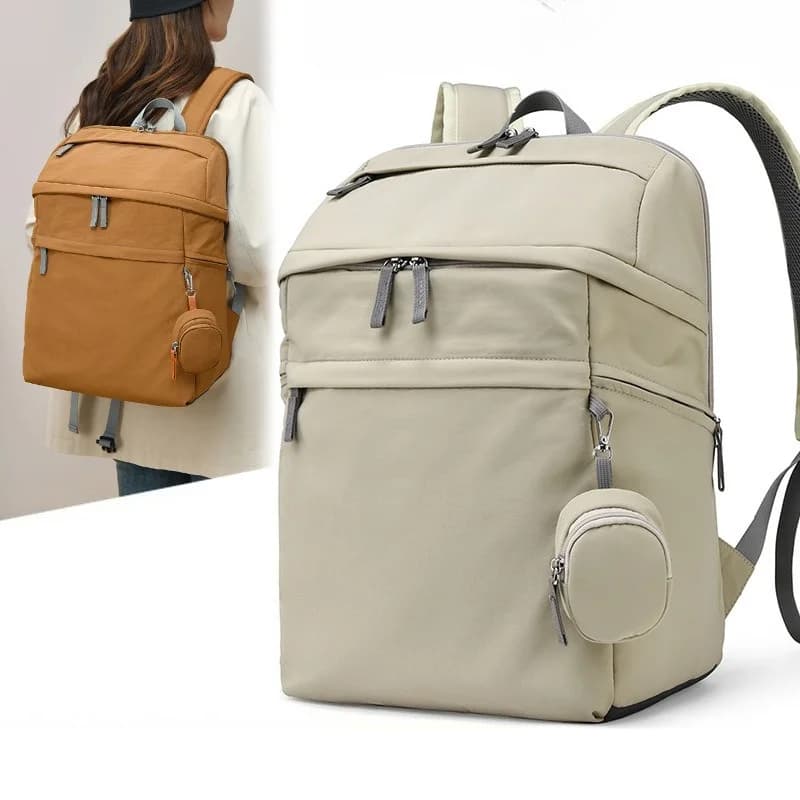 Large Capacity Mommy Backpack Waterproof Diaper Bag with Wet Dry Separation Compartment Sleeve Baby Care Nursing Travel Backpack