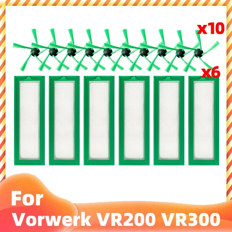 Spazzola laterale con filtro Hepa di ricambio per la sostituzione dell'aspirapolvere robot Vorwerk Kobold VR200 VR300