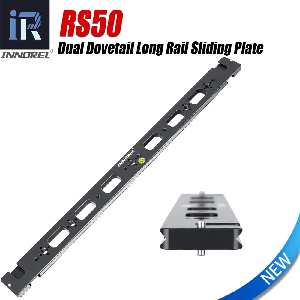 INNOREL RS50 50cm Piastra scorrevole Arca in lega di alluminio con doppio attacco a coda di rondine a sgancio rapido per treppiede e testa a sfera