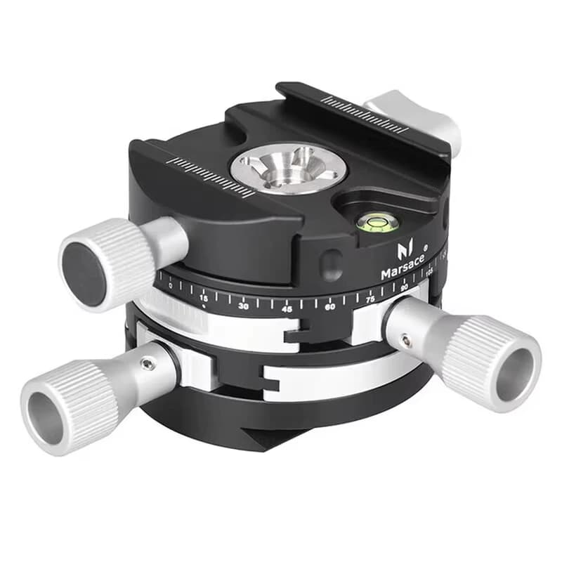 Marsace DW-4 Geared Panorama Head Arca QR Level Bubble Precision Adjust For Canon Sony Nikon Fuji DSLR Mirrorless Tripod Monopod
