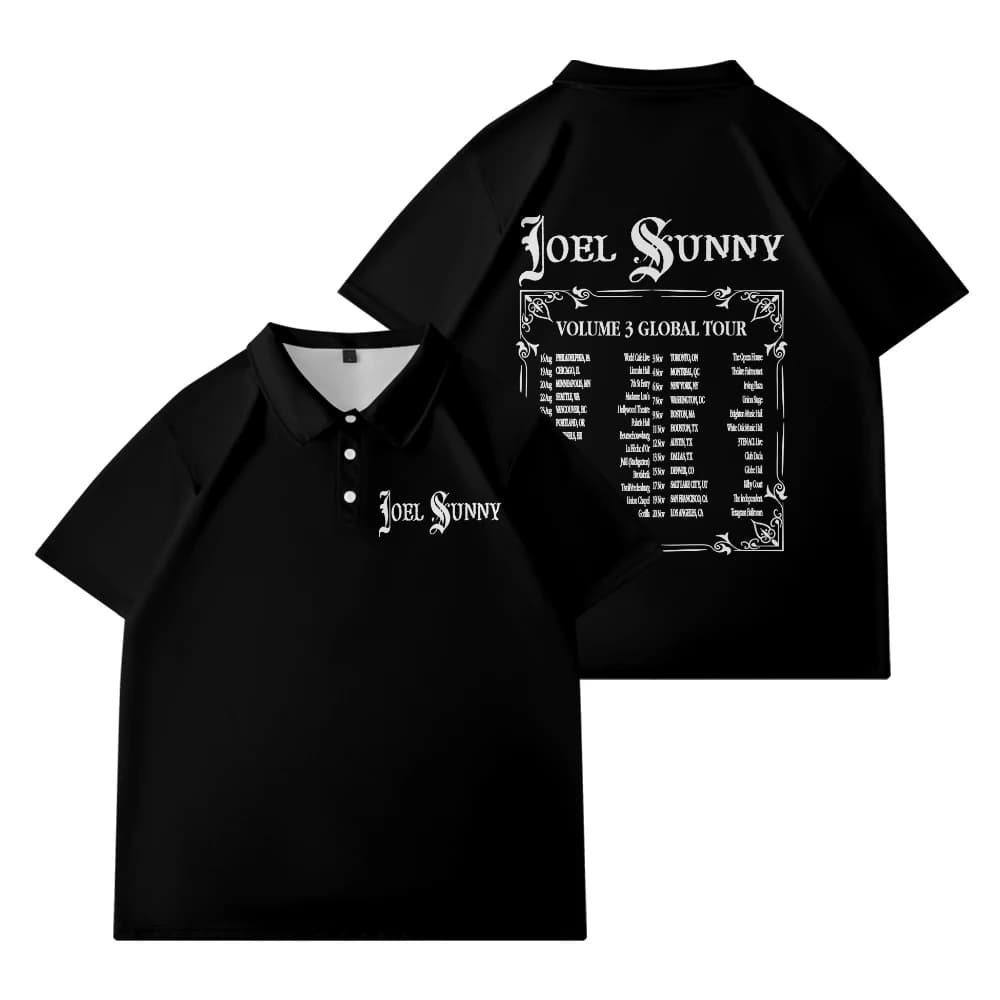 Joel Sunny Merch Volume 3 Global Tour Uomo Donna T-shirt Polo casual ed elegante T-shirt da golf oversize a maniche corte
