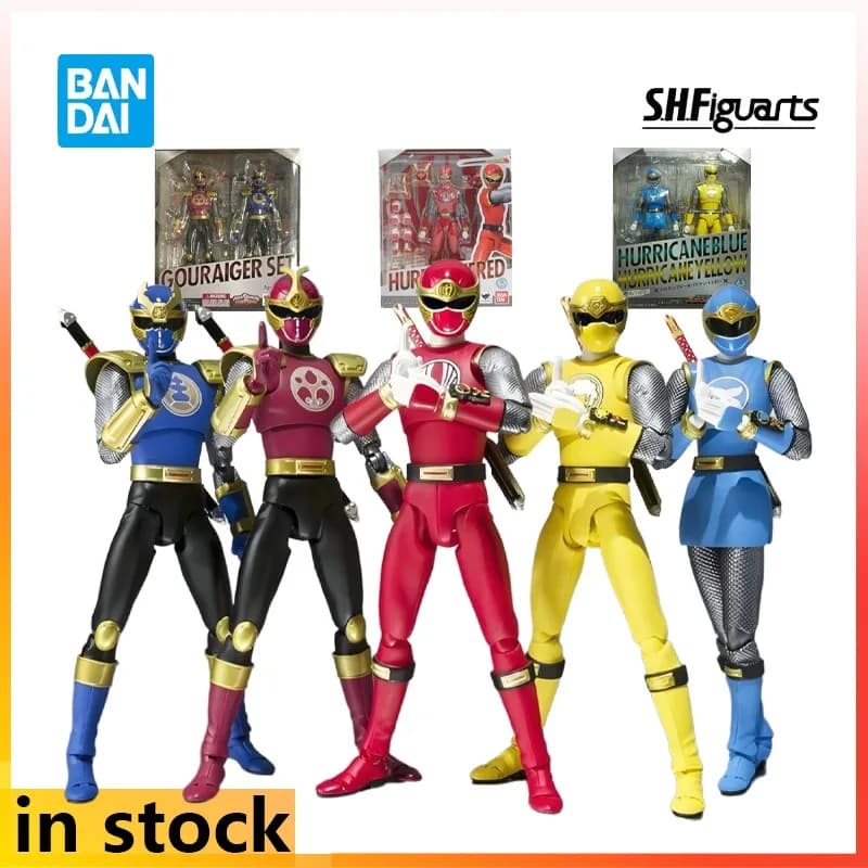 Bandai Original SHFiguarts Serie di bambole mobili finite Squadra di resistenza del vento Anime Action Figure Giocattoli di modello Regali per ragazzi