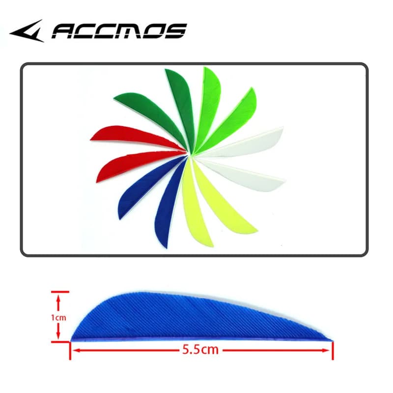 50 pezzi piume di freccia per tiro con l'arco piume di fletting naturali 5,5 cm per accessori da caccia per tiro con freccia
