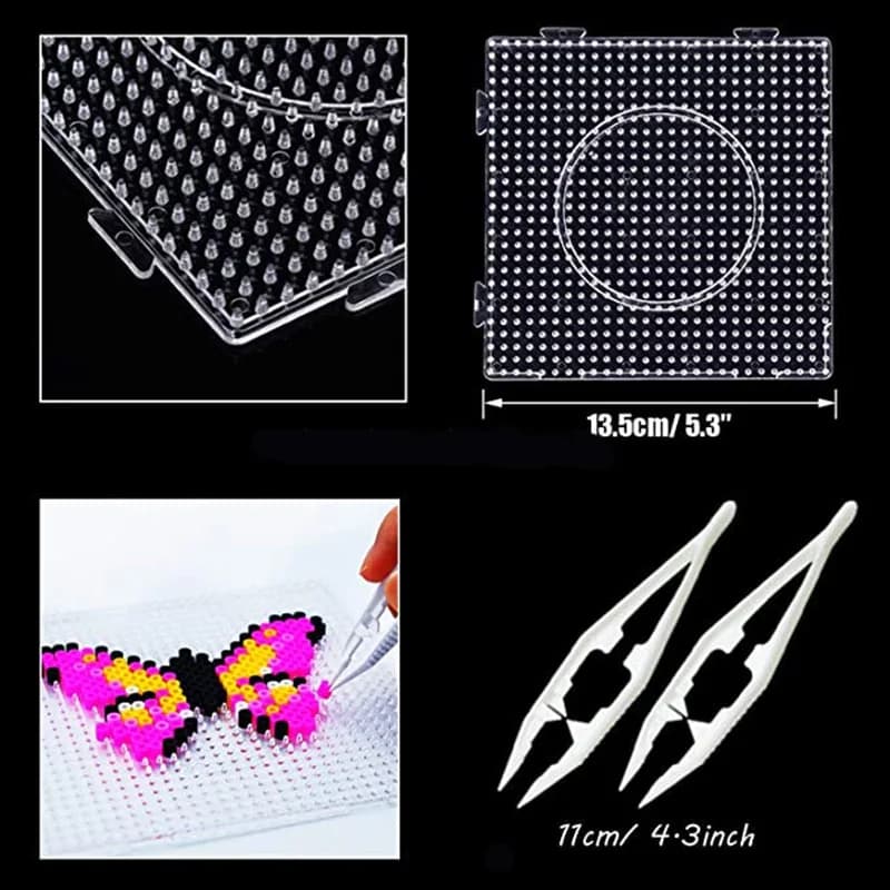 2.6mm Hama Perline Modello FAI DA TE Perler Quadrato Pegboard Fusibile Perline Strumento Educativo Tangram Jigsaw Puzzle Modello Giocattolo Per Bambini
