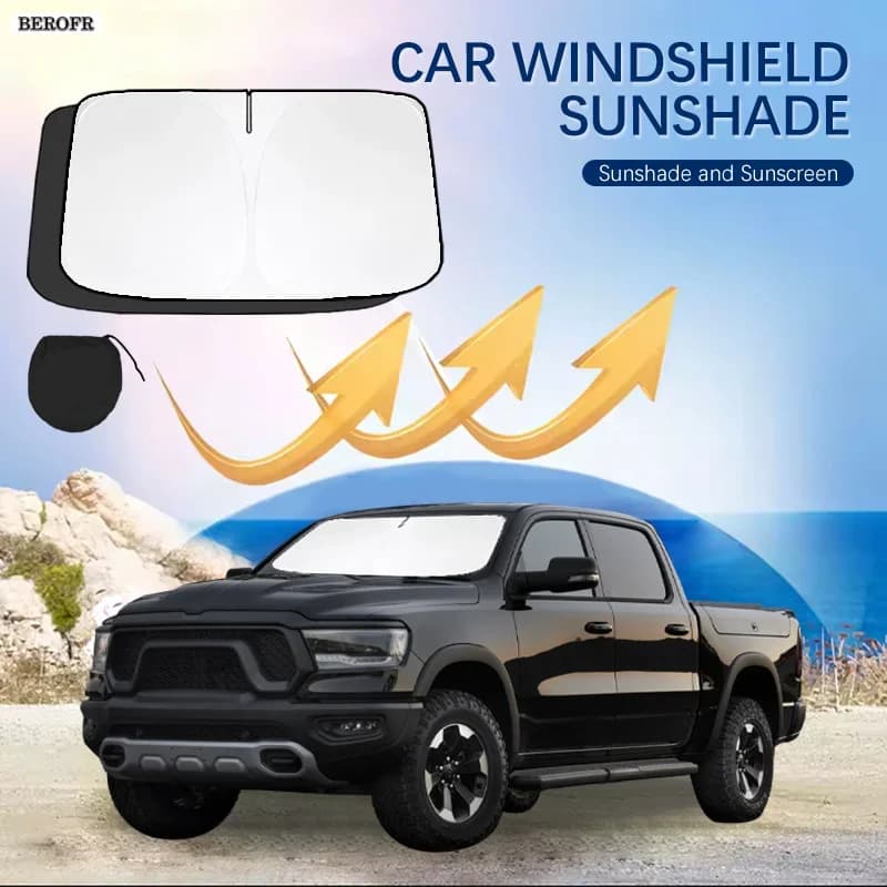 Car Windshield Sun Shade Covers Front Window Sunscreen UV Parasol For Dodge RAM 1500 RAM 2500 3500 Summer Car Accessories