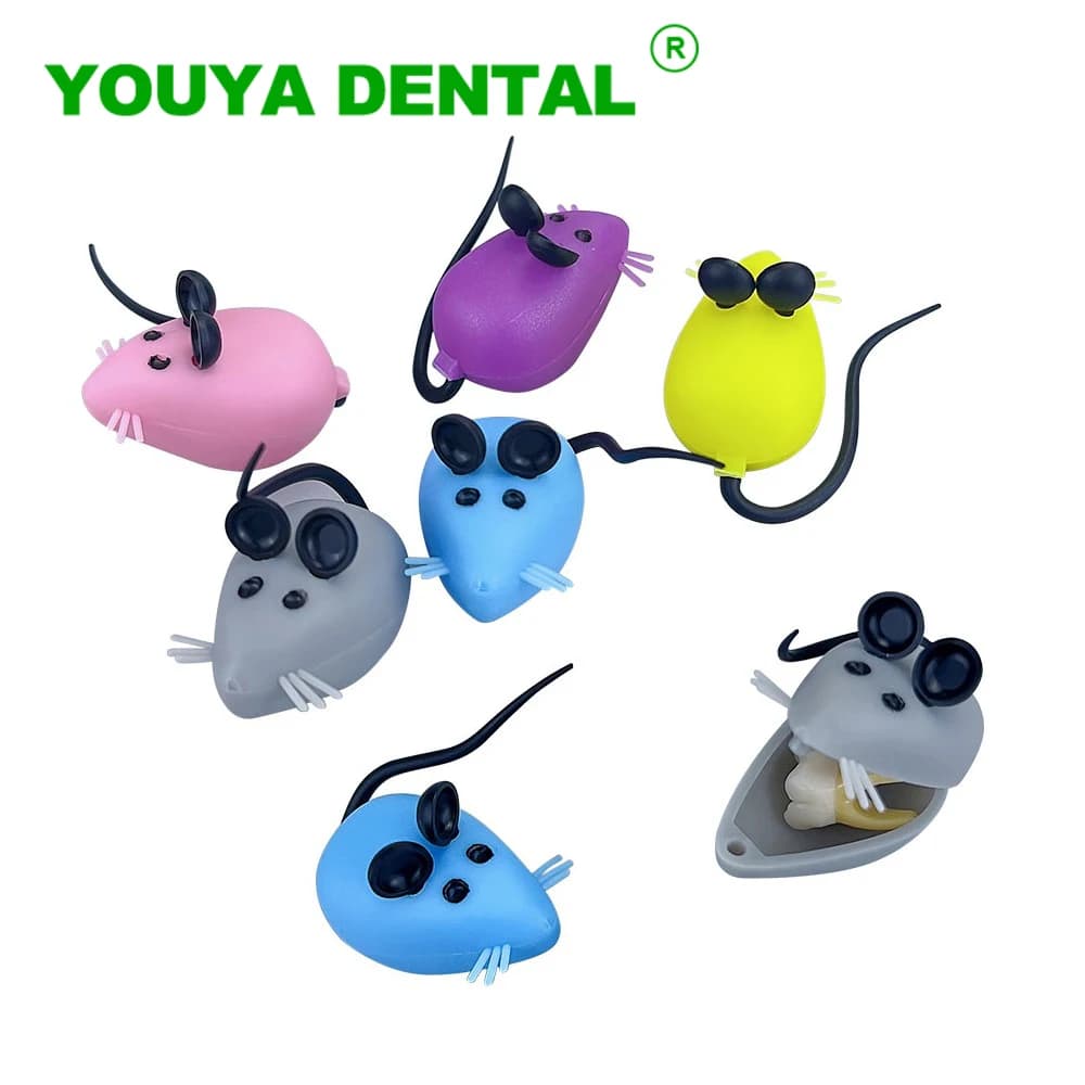 50 pz Scatola di Immagazzinaggio Dei Denti Per Bambini Forma Del Mouse Denti Da Latte Scatola Dei Denti Del Bambino Organizzatore Bambino Dente Deciduo Titolare Contenitore Regalo Dentale