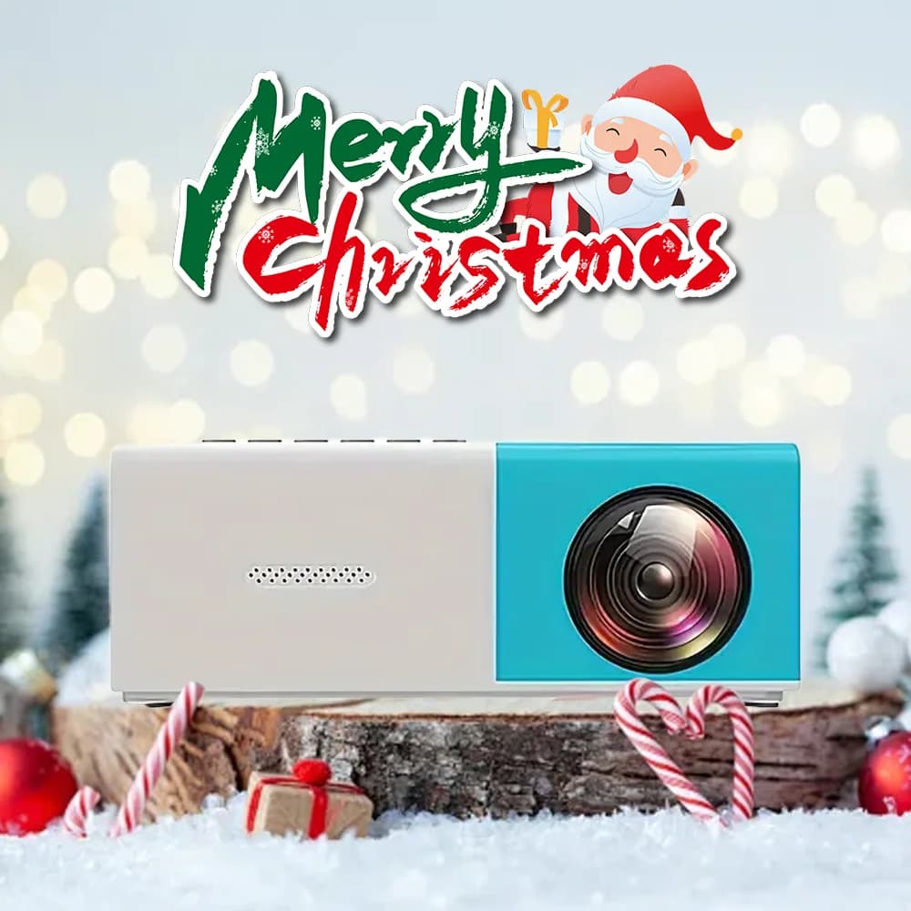 Mini proiettore di natale HD Hdmi Usb Audio Home Theater lettore multimediale Beamer regalo di Halloween proiettore Led portatile da viaggio all'aperto