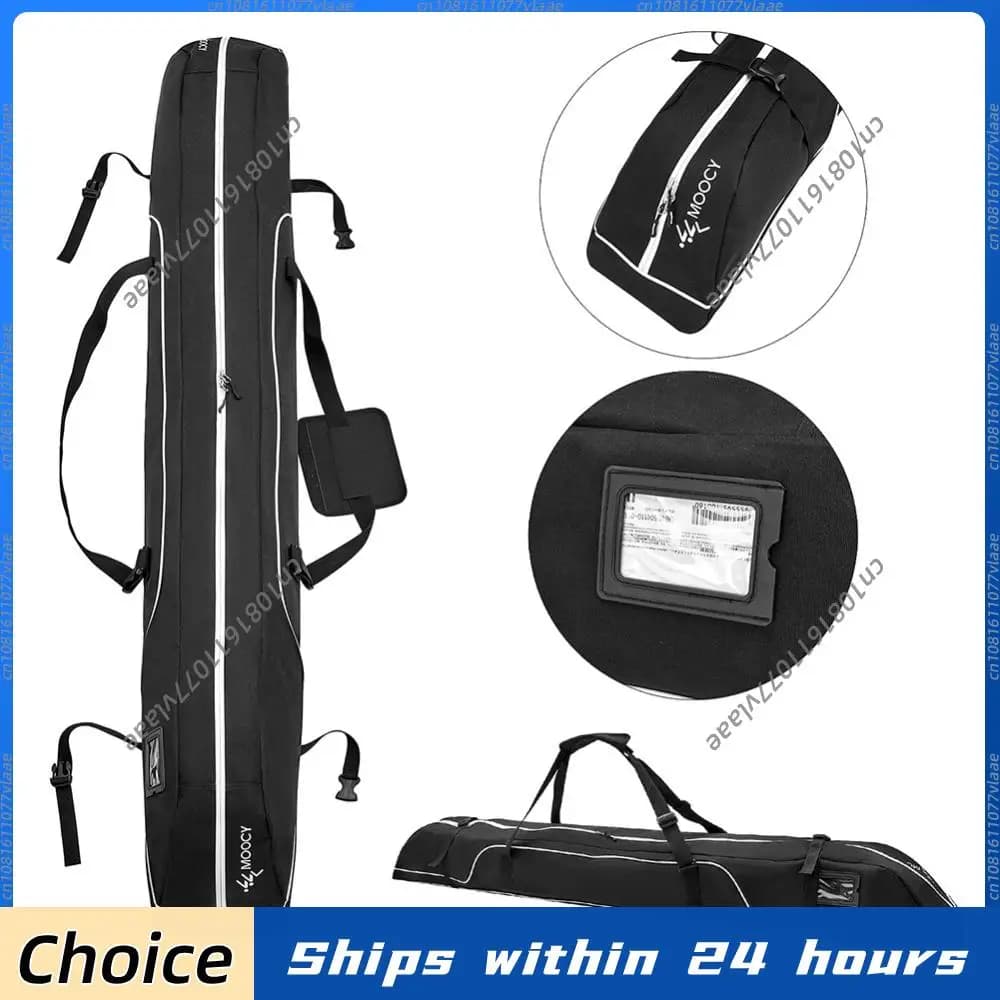 Borsa per Snowboard 172cm, Borsa da Viaggio Regolabile per Attrezzatura da Sci e Snowboard, Maniglia e Accessori per Occhiali e Guanti da Snowboard