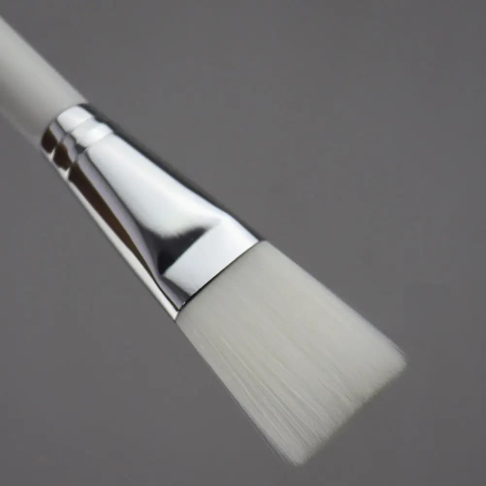 Set of 3 Face Mask Brushes with Long Handle in Wood, Professional for Application Face Masks