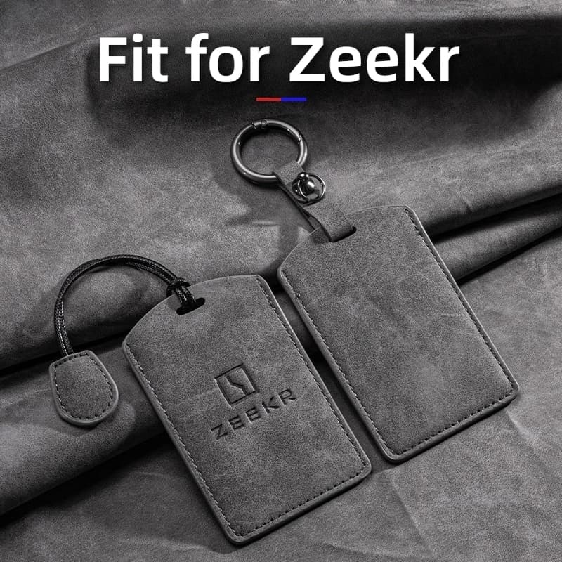 Misura per Zeekr 001 7 X 009 2024 Portachiavi per auto NFC Smart Card Custodia protettiva in pelle scamosciata