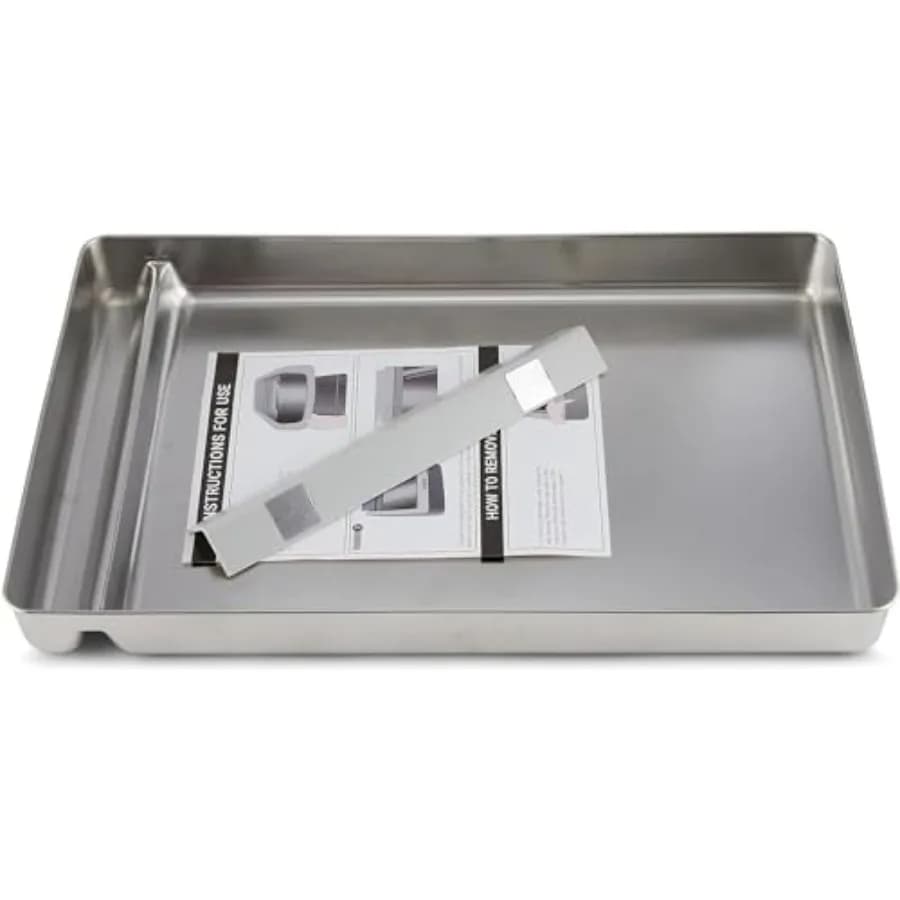 Vassoio per lettiera riutilizzabile in acciaio inossidabile compatibile con le lettiere autopulenti Petsafe Scoop-Free - Non assorbe mai gli odori, St