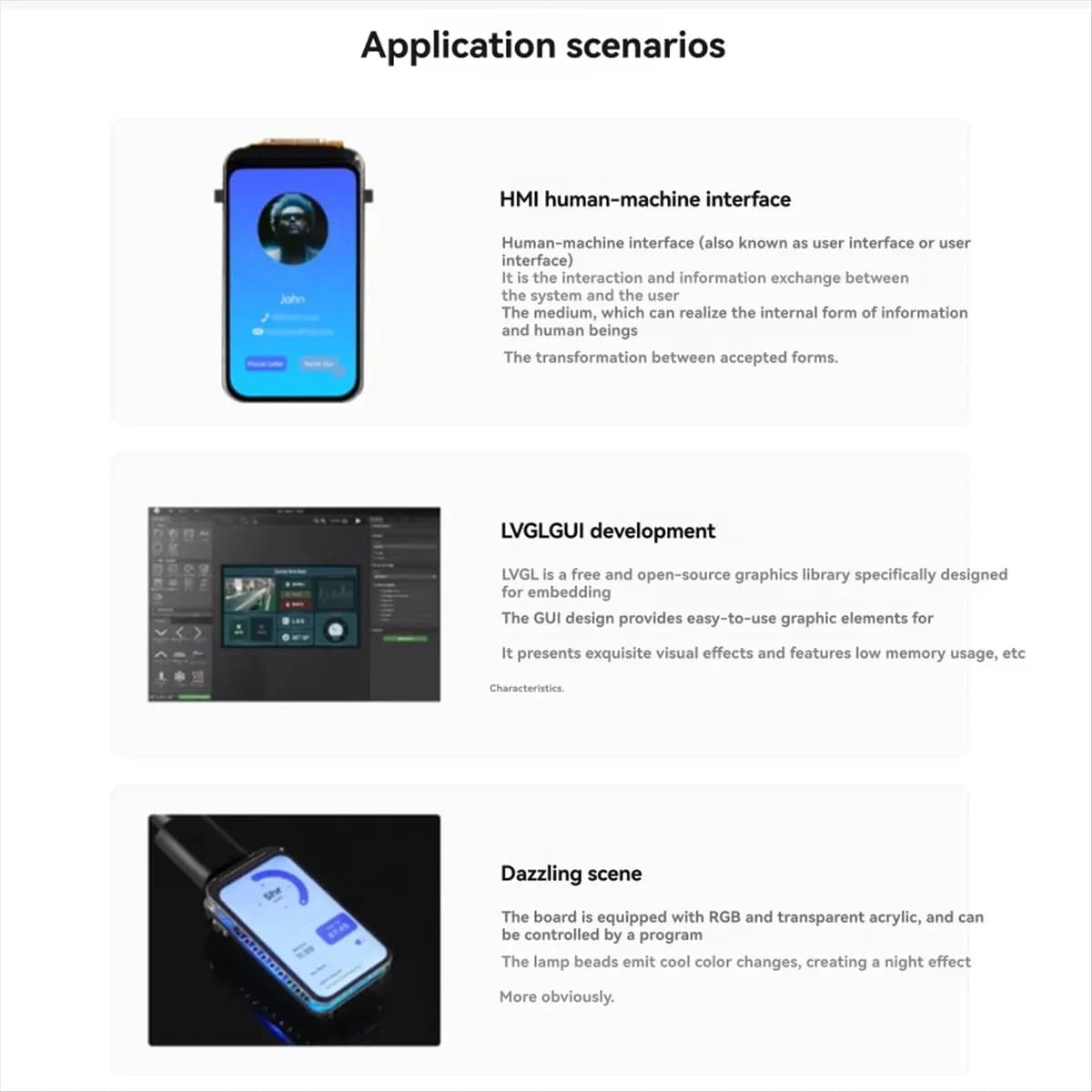 (ABDH) Scheda di sviluppo ESP32-S3 con schermo da 1,47 pollici e touch a cinque punti, supporta WiFi e Bluetooth con antenna integrata B