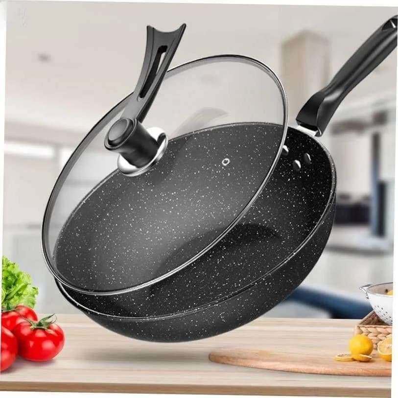 Anti-adhesive pan for Steaks and Eggs, European Style Version H, Three-quarter linen dress for Daily use