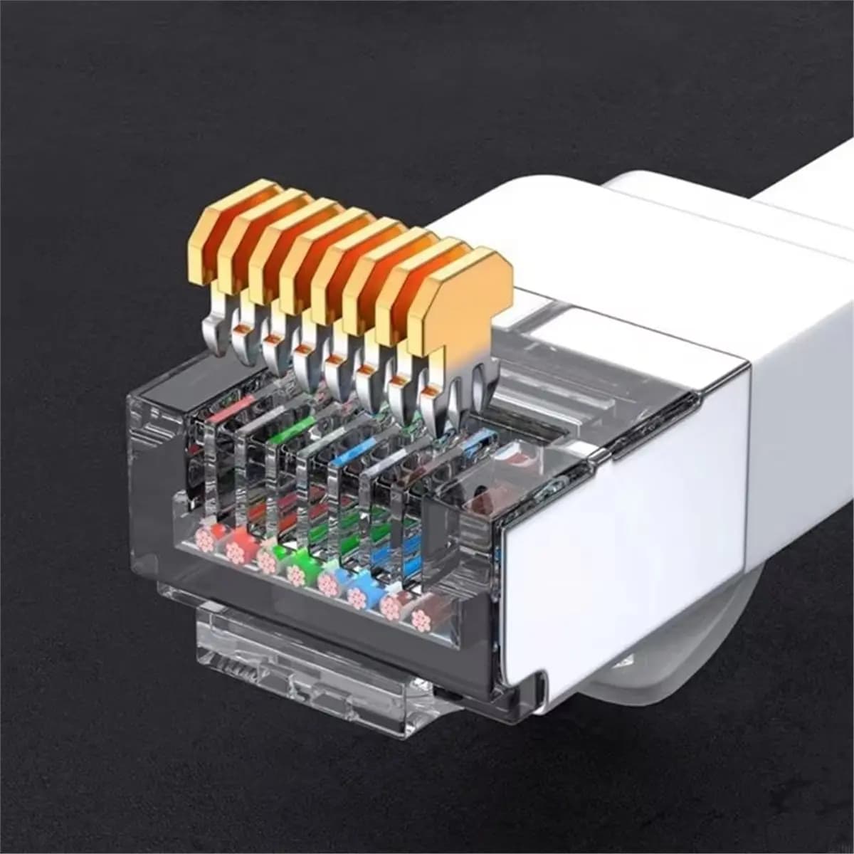 NEW FACTORY~15cm Cat7 Ethernet Extension Cable 10G RJ45 Cat7 Male to Female 90° Adapter for PC Laptop Ethernet Cable Black