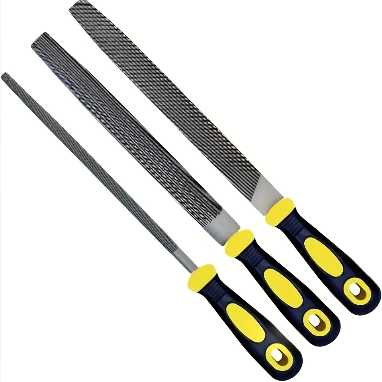 File Set 8-inch Professional High Carbon Steel File Includes Flat/Round/Half-Round Work for Metal Wood Diamond File Tools Wood