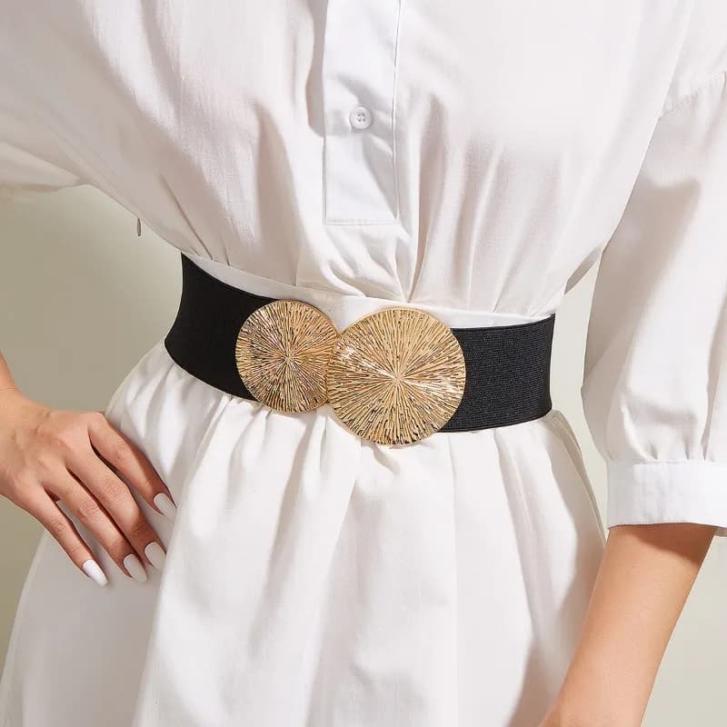 European and American Style Waist Belt Women's Decorative Coat with Dress Sub Belt Waist Cinching Suit Elastic Waistband Wide