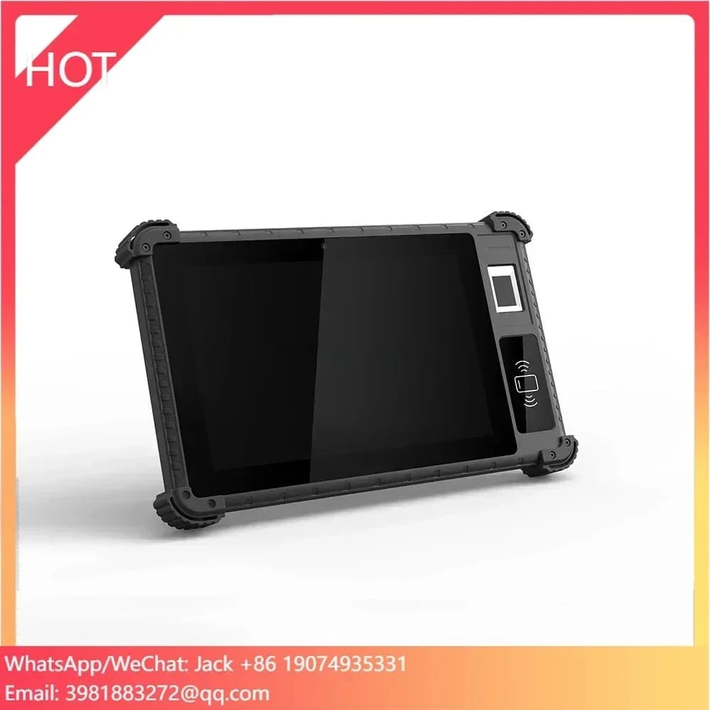 Tablet PC Industriale da 8 Pollici con NFC, Dual SIM, Lettore di Impronte Digitali, Scanner USB, Alloggiamento Robusto, Montaggio a Parete, PoE