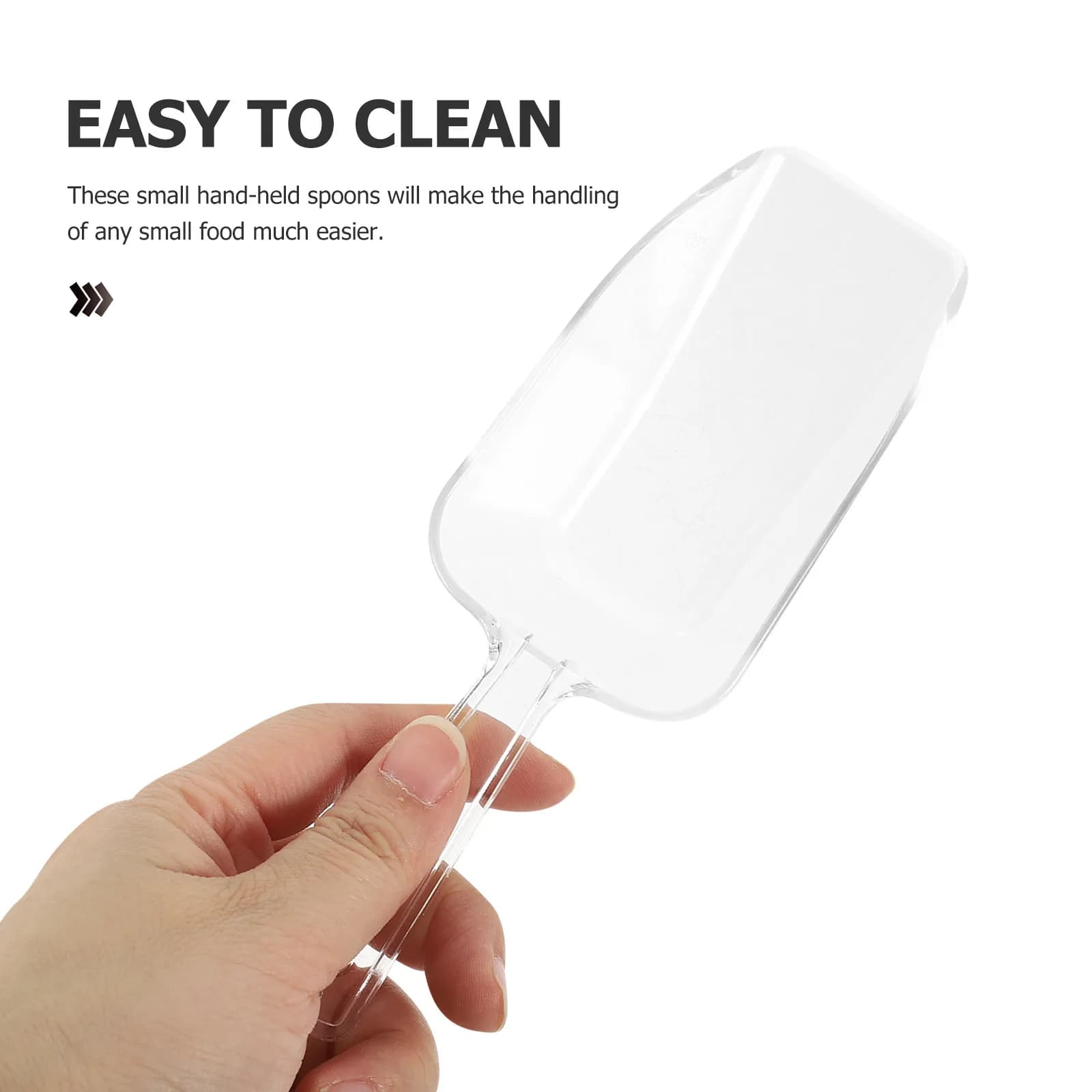 Set di 5 Mini Paletti in Plastica Trasparente, Design Tradizionale per Buffet di Matrimonio, Caramelle, Dessert, Zucchero, Gelato, Proteine in Polvere
