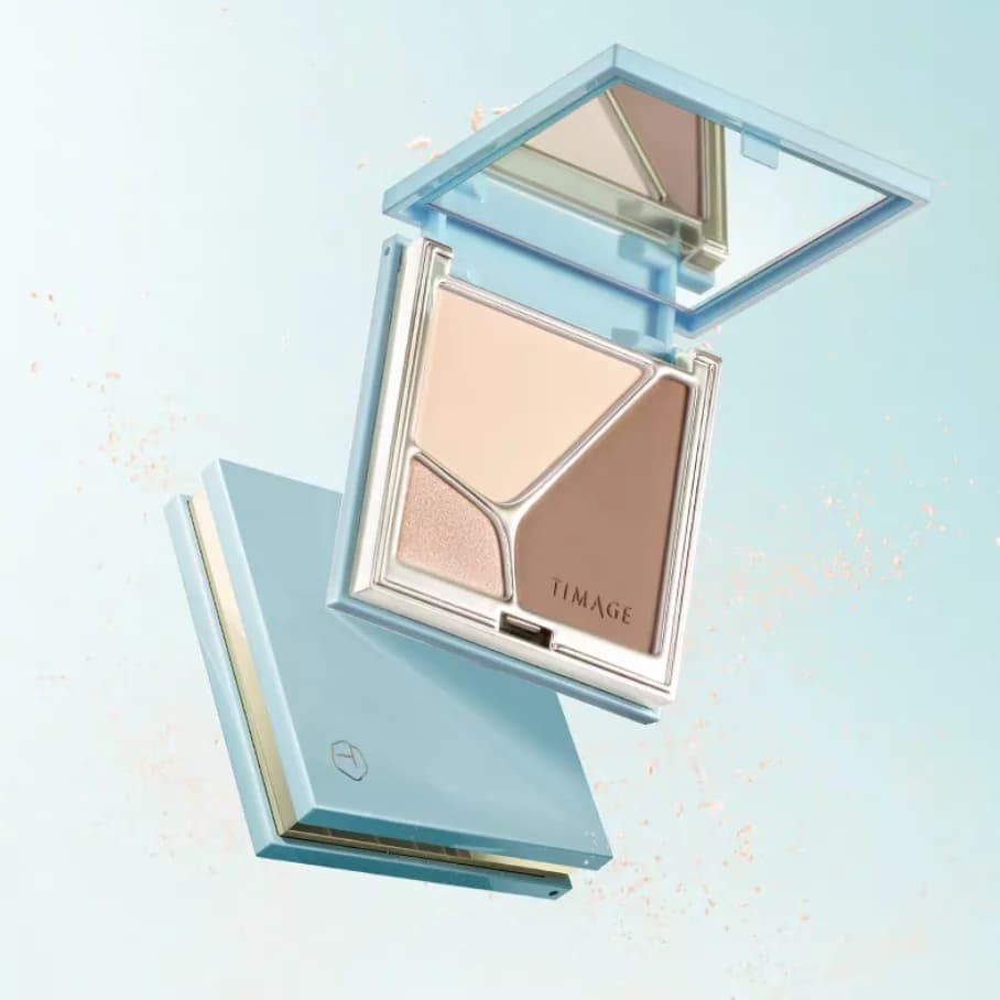 TIMAGE Palette di Illuminanti in Polvere Opachi Formato Viaggio Mini 6g, Palette Riparatrice ad Alta Lucentezza
