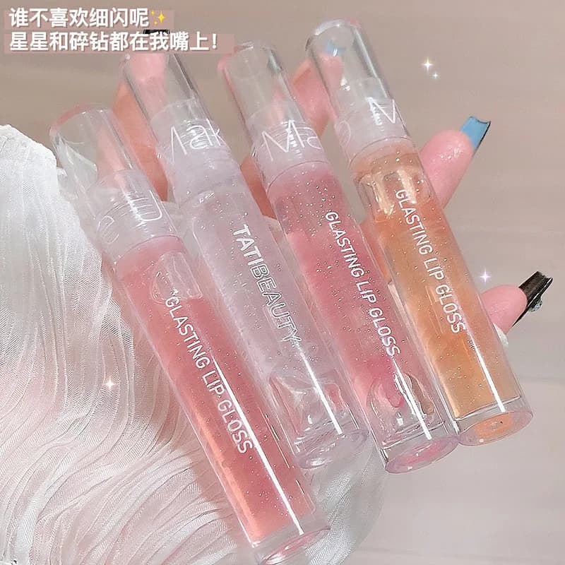 Lip Oil Transparent Water Gloss Lip Honey Female Moisturizing Lip Glaze Mirror Toot Glass Lip Gloss Student