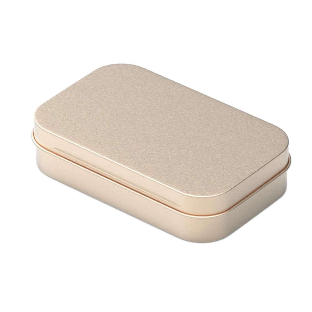 Compact and portable storage box with zipper cover, light design, available in stock, tin, with drawer.