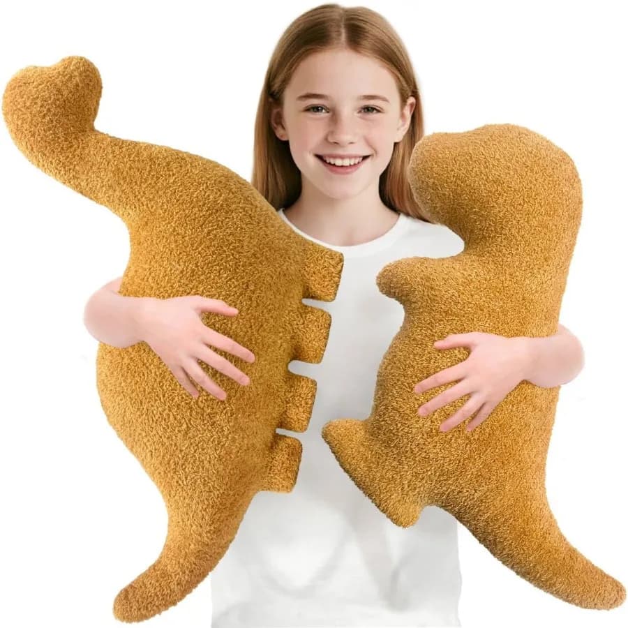 Cuscino di pepite di peluche di pollo Dino per regali di compleanno divertenti Simpatico giocattolo di peluche divertente per regali di dinosauro di ragazzo e ragazza per Te