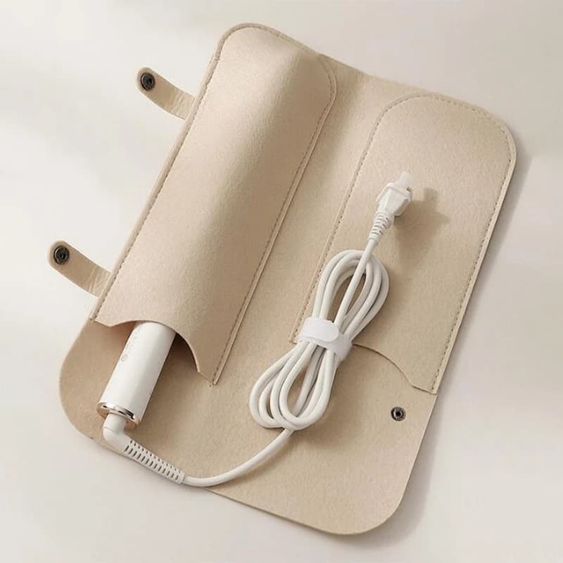 Borsa portaoggetti per strumenti da parrucchiere con doppia tasca, organizer da viaggio resistente per ferri arricciacapelli e piastra, Nuovo