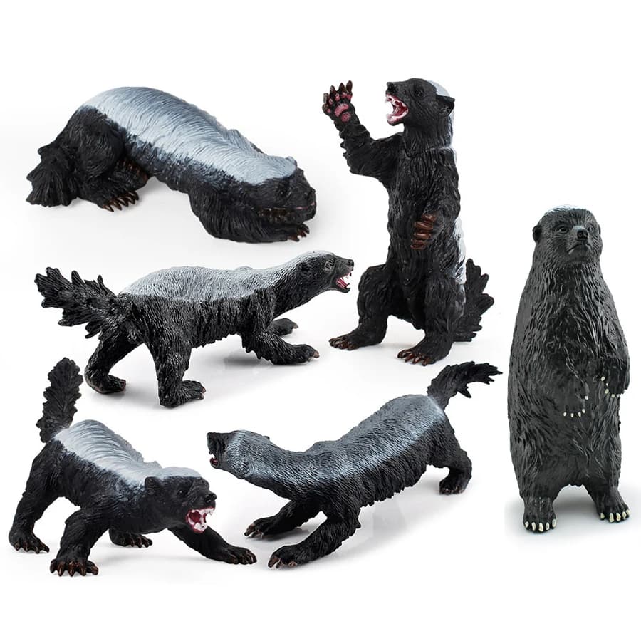 Modello Realistico di Mardusa, Figurine di Animali Selvatici, Action Figure di Mellivora Capensis, Giocattolo Educativo, Regalo per Bambini