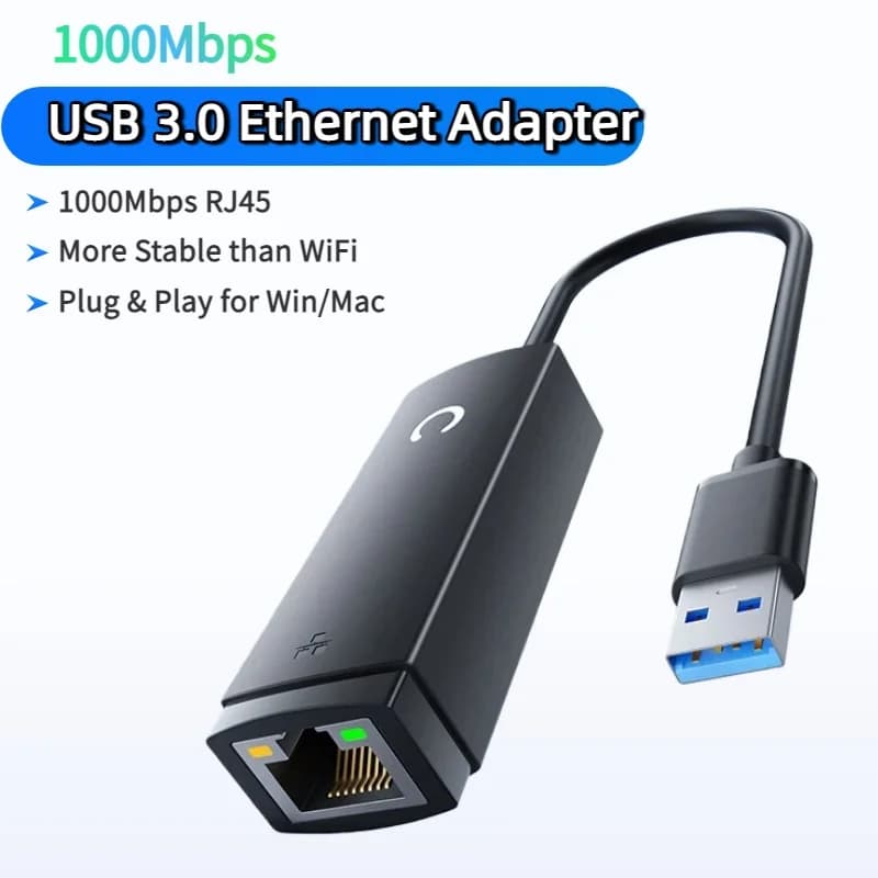 Adattatore da USB C a Ethernet Gigabit RJ45 a USB 3.0 Tipo-C/Thunderbolt 3 Adattatore di Rete LAN Ethernet per MacBook Pro Dell XPS