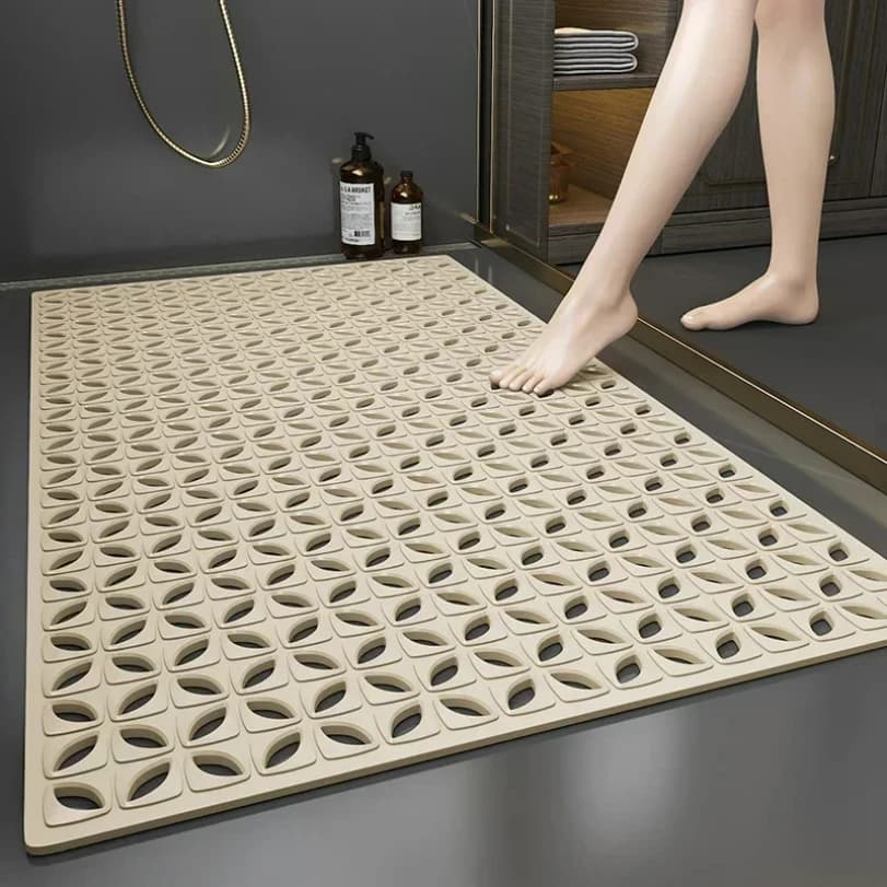 Tappetino da Bagno Antiscivolo in PVC - Tappeto Impermeabile per Doccia e WC, Tappetino Antiscivolo per Pavimento del Bagno
