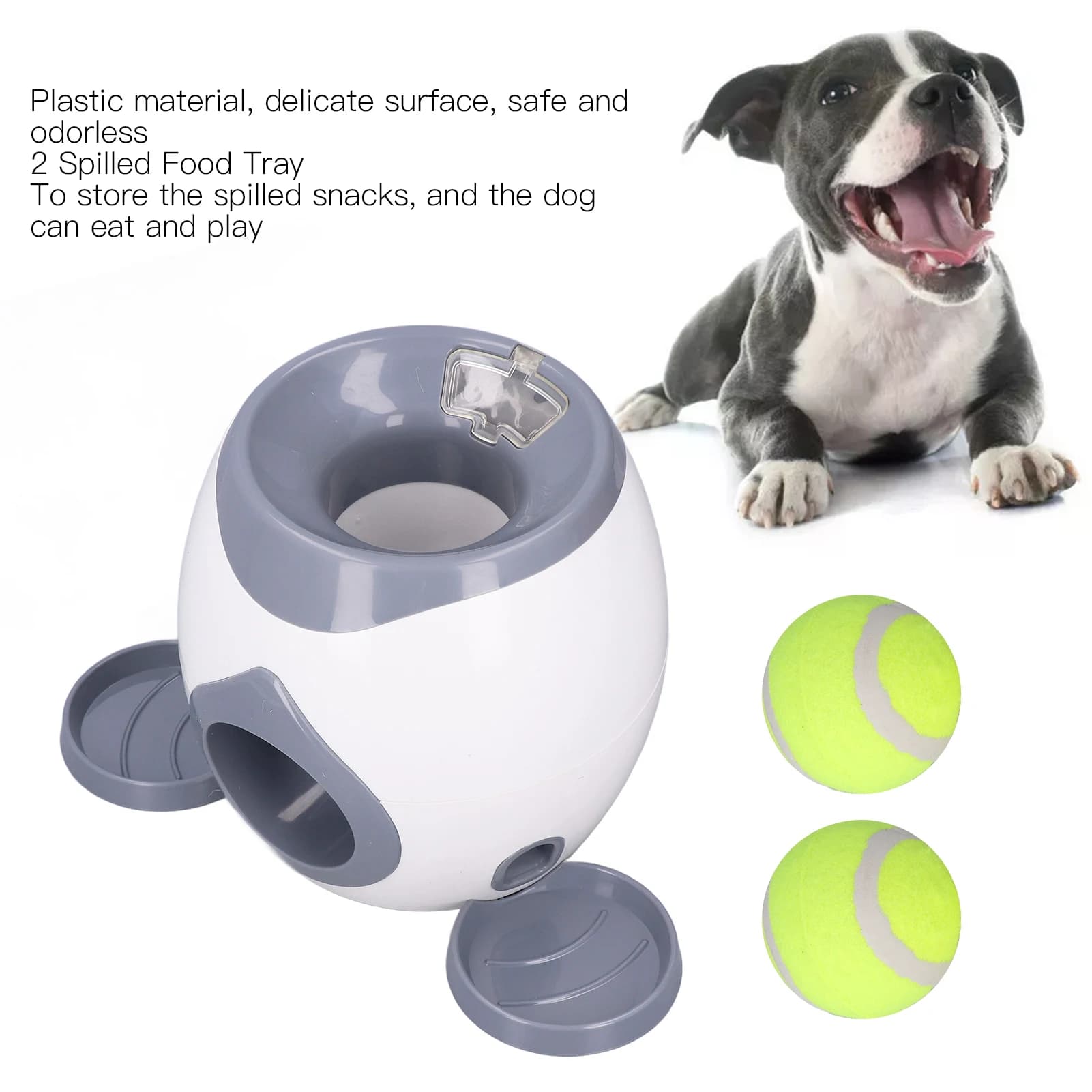 Gioco Puzzle per Cani con Palline da Tennis, Dispenser di Snack per Tenere l'Animale Occupato, Palla in Gomma per Masticare e Addestrare