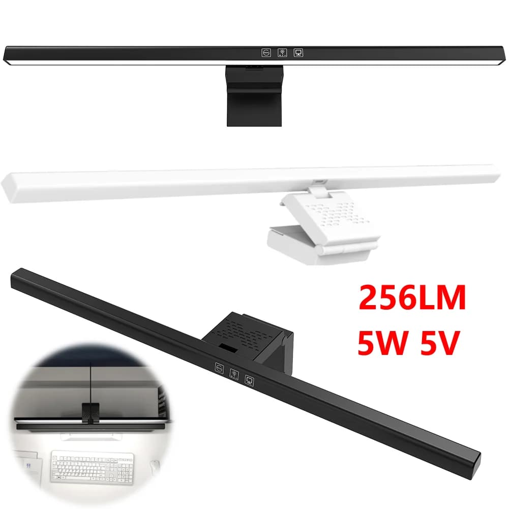 Luminous LED Monitor Bar, USB Powered, Dimmable, Student Desk Lamp, Eye Protection, Table Lighting