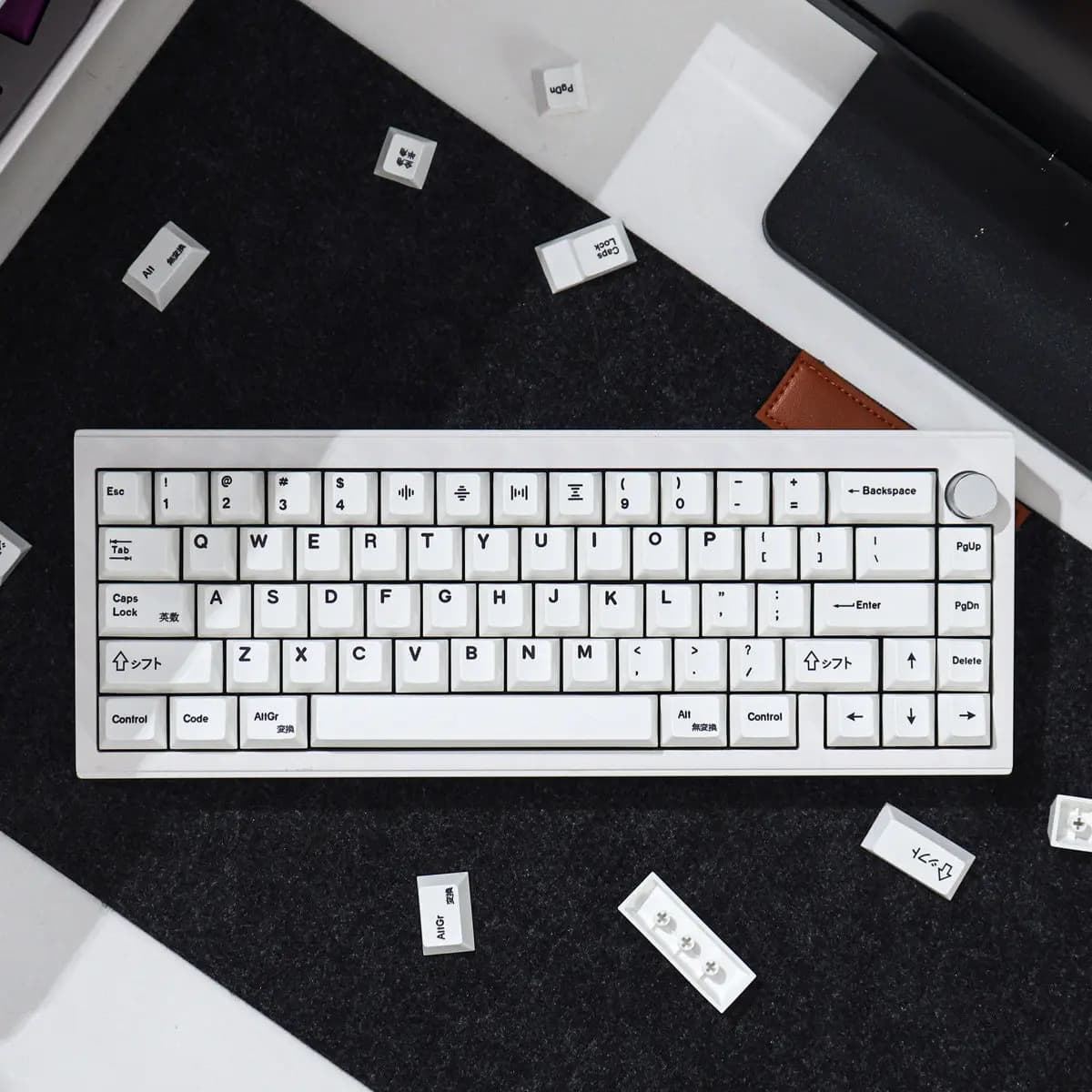 Minimalist English/Japanese/Thai/Zhuyin Keycaps PBT Dye Sublimation Cherry Profile Key Cap For MX Switch Mechanical Keyboard