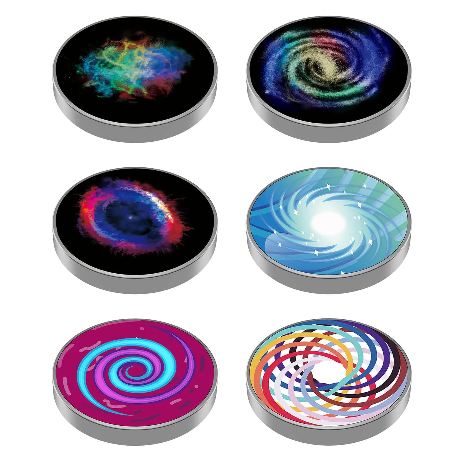 New Round Galaxy Star Fingertip Gyro Lega Gyro Spinner Giocattolo di decompressione Fidgets Spinner Hobby per adulti Regali per bambini