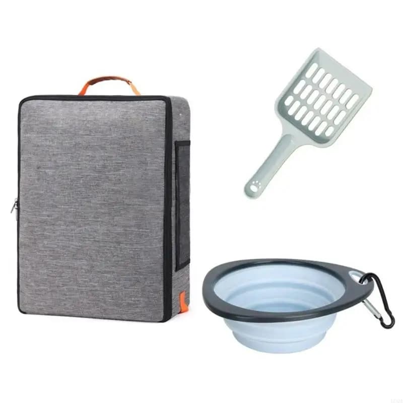 Vaschette per lettiera per gatti anziani Contenitore per lettiera portatile con deflettore e maniglia