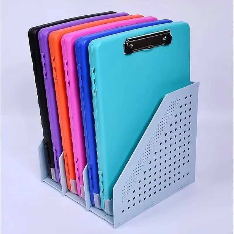Multifunctional File Folder With Clipboard Waterproof Plastic Writing Pad For Student Teacher School