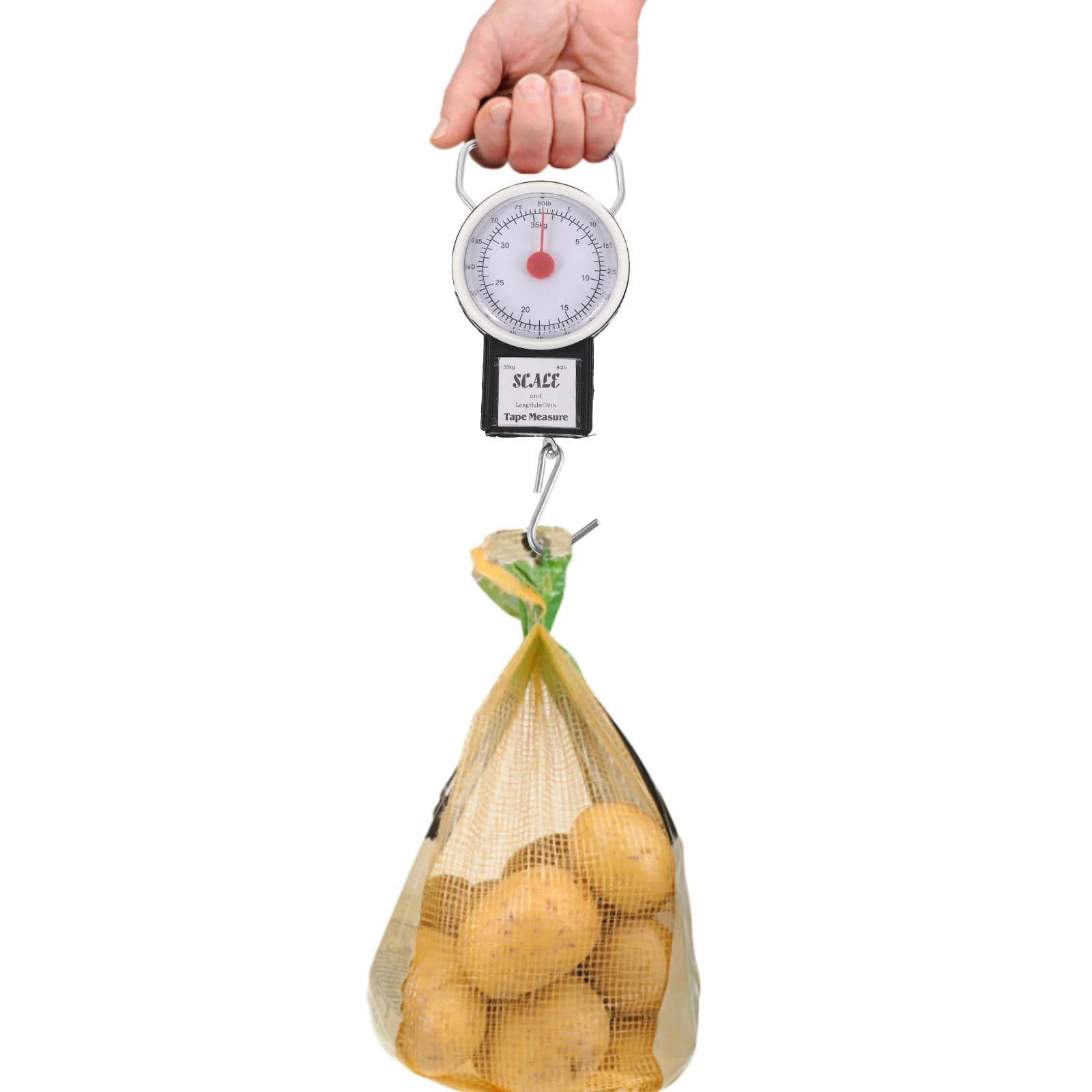 Bilancia per bagagli portatile 35KG Mini strumento di pesatura da viaggio Valigia sospesa a molla Bilancia per misurazione del peso da pesca