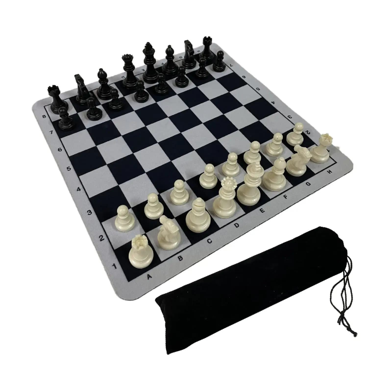 Set di scacchi internazionali portatili con scacchiera pieghevole gioco di scacchi da viaggio all'aperto per attività al coperto e all'aperto per bambini