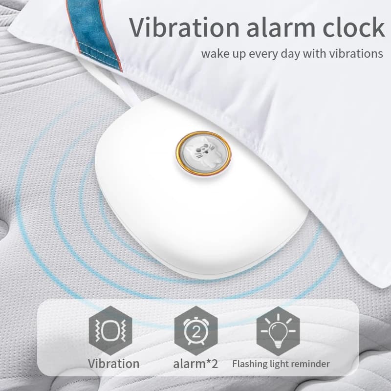 Super Silent Vibrating Alarm Clock Bed Shaker resistenza agli urti per non udenti Snooze Mute Student Clock promemoria della luce