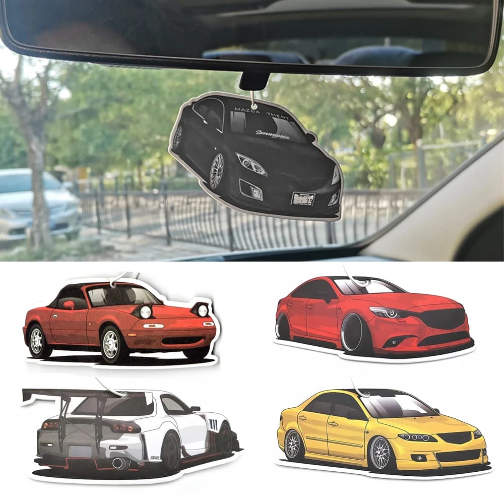 Profumatore per auto JDM da appendere allo specchietto retrovisore, diffusore solido in carta, accessori per Mazda 6 3 Atex Axela CX-5