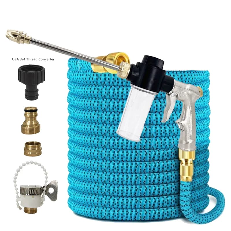 Flexible Magic Garden Hose, Metal Foam Water Gun, Multi-Function, Used For Car Washing And Garden Irrigation Equipment Set