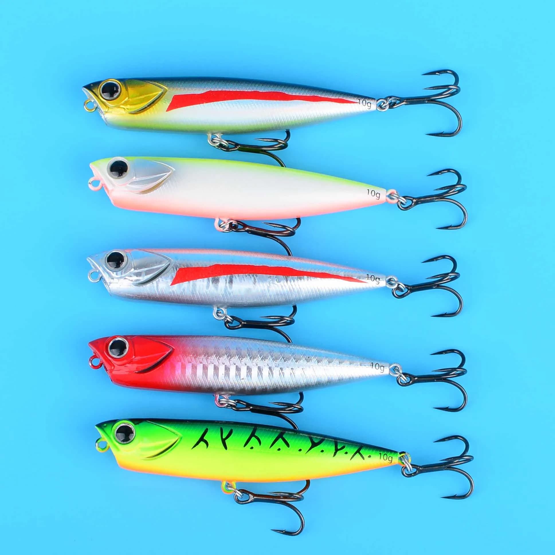 1PC Topwater Floating Pencil Wobblers 5g 10g 14g Fishing Lures Bass Surface Stickbait Artificial Walking Baits Trolling Pesca
