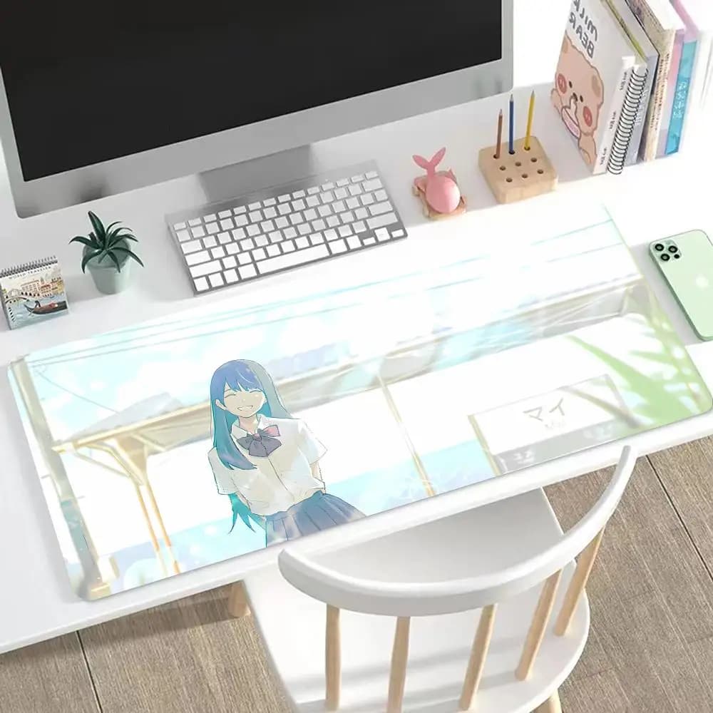 Tappetino per Mouse Anime per Ragazze Adolescenti, Carino Tappetino HD Esteso per Tastiera da Gaming, Grande Mousepad 90x40cm XXL per Gamer