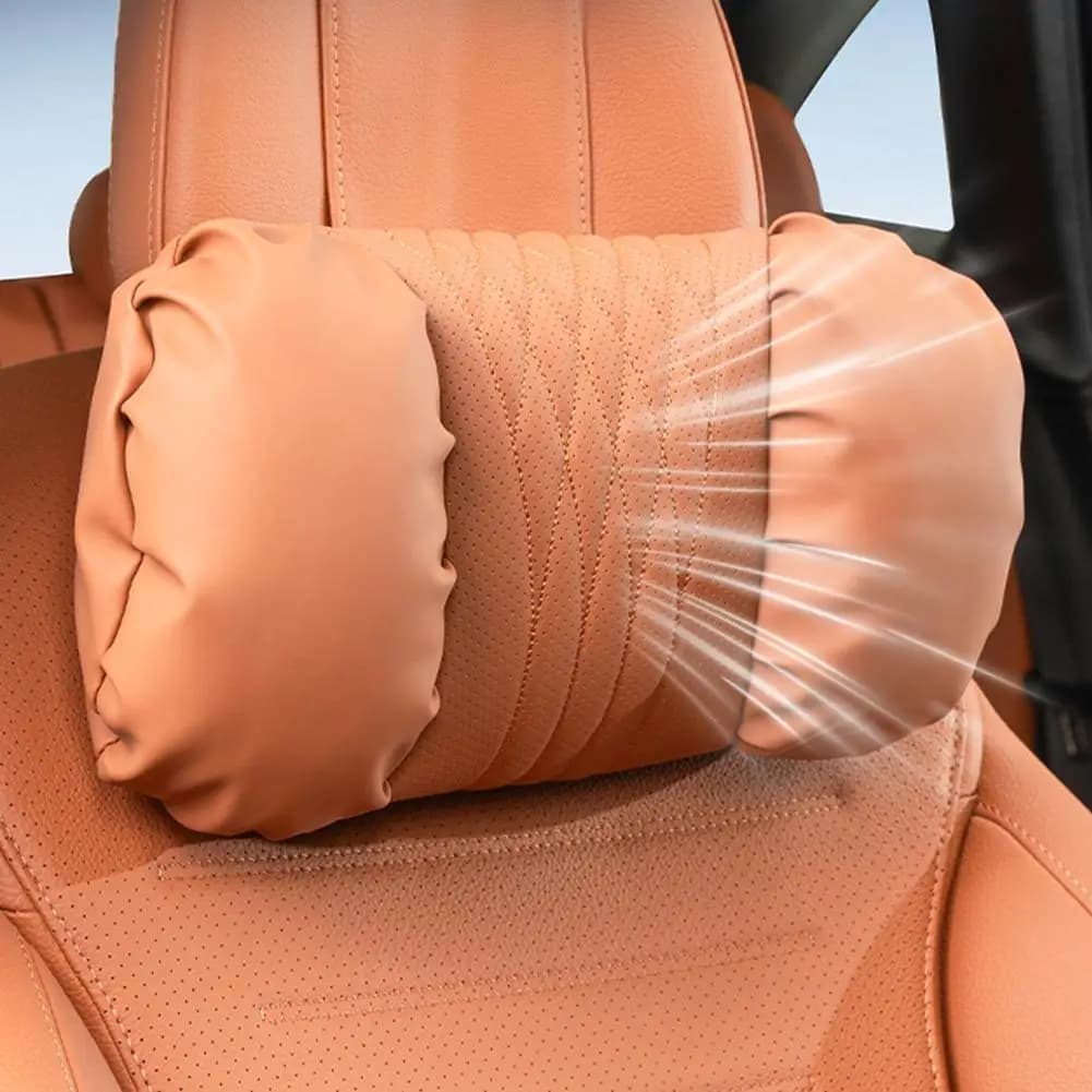 Poggiatesta per auto in morbida pelle nappa e supporto lombare Accessori interni Cuscini Cuscini Comodo cuscino per la vita del collo Auto G1P5