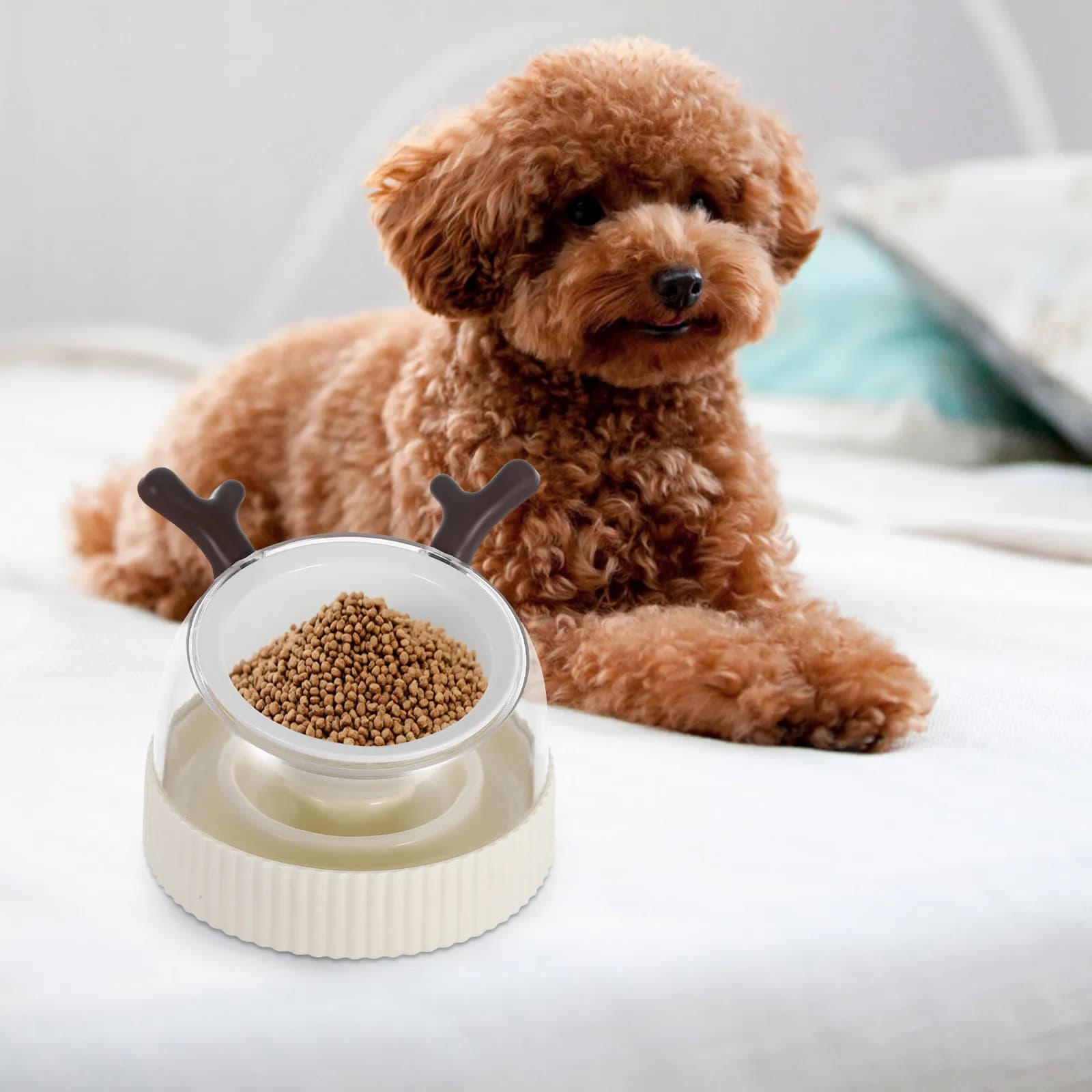 Ciotola Antirovesciamento per Cani e Gatti, Misura Piccola, Antiscivolo, per Alimentazione Lenta, Facile da Pulire, Lavabile in Lavastoviglie, per Cuccioli e Gattini