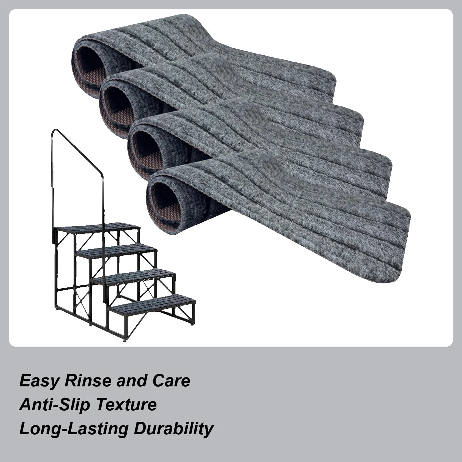 4 pz/set RV Step Tappeto Coperture Heavy Duty Camper Step Zerbino Accessori per Camper per Viaggi sul ponte del veicolo per animali domestici