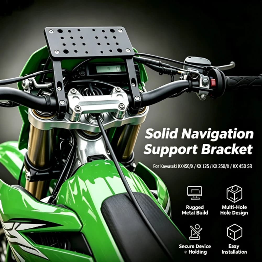 Off-road GPS Mounts For Kawasaki KX450/X KX450 SR /KX 125/KX 250/X Navigation Devices Smartphone Anti-shake Bracket