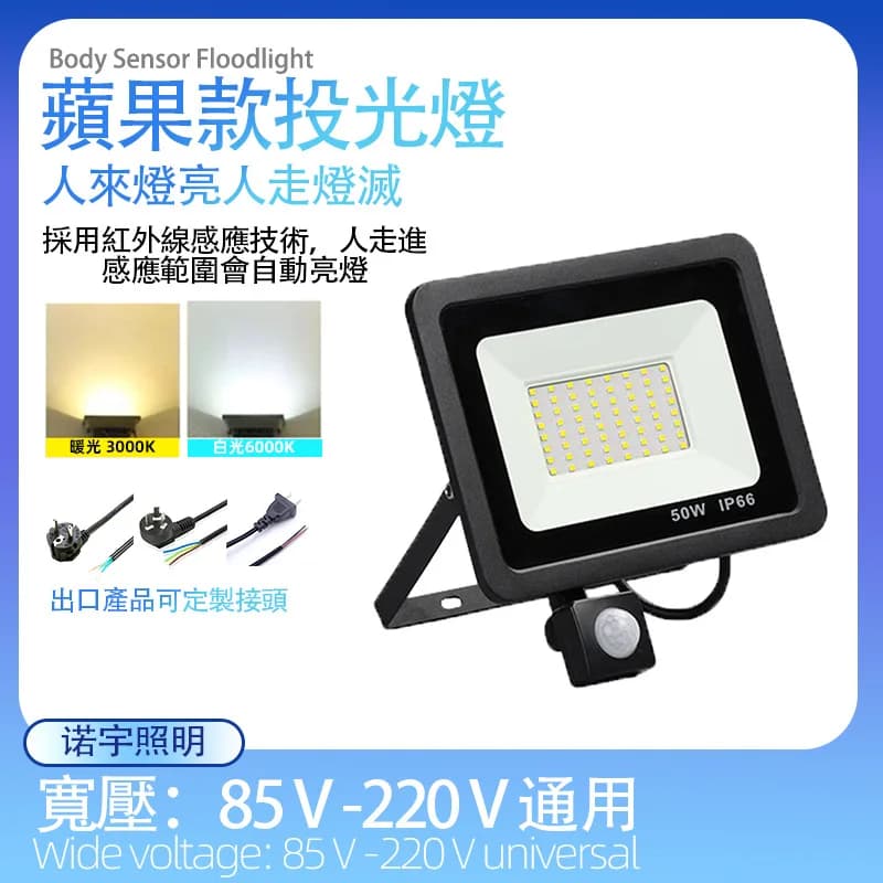 LED Floodlight PIR Motion Sensor White/Warm White IP66 AC220V Exterior Projector Spotlight Outdoor Lighting Flood Lamps